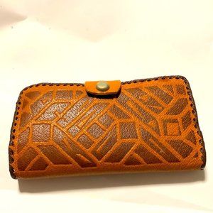 New Retro Boho Tooled Leather Wallet